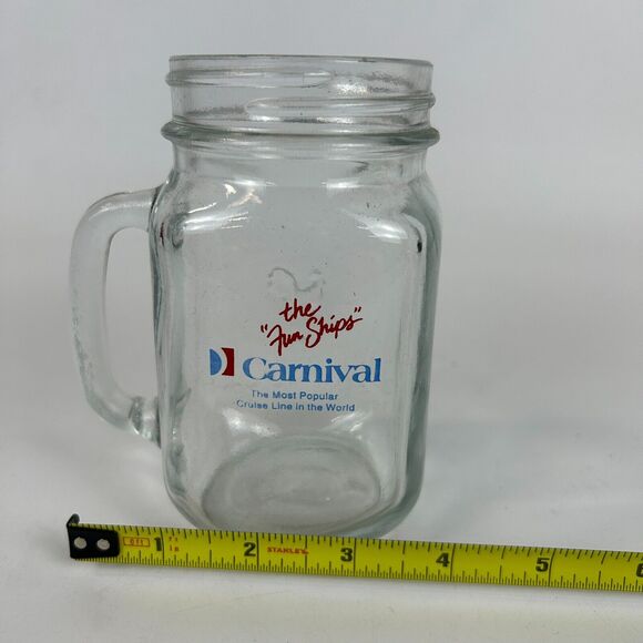 Carnival Cruise Line County Fair Drinking Jar Glass The Fun Ships - Picture 8 of 8